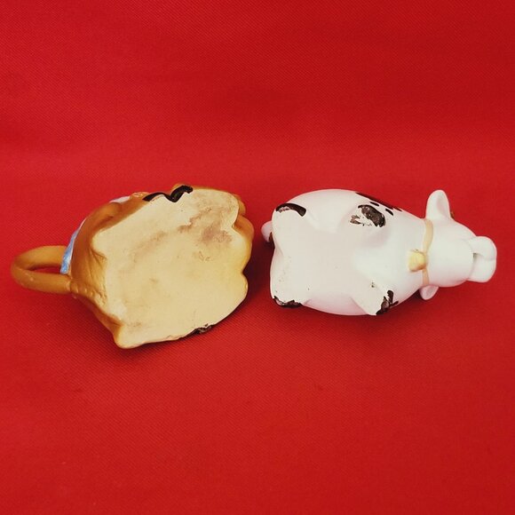 Vintage  Miniature Creamer Clay Pottery Cow Camel Set of 2 - Picture 7 of 11